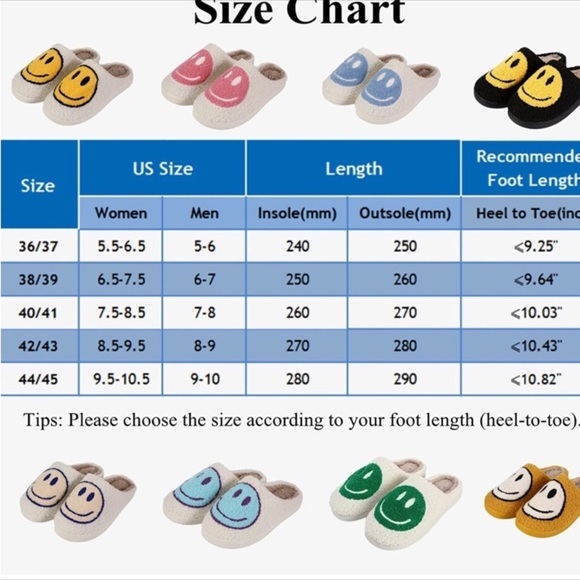 - Retro Smiley face Soft Plush Comfy Warm Slip-on Slippers, Non Slip nwot - Picture 5 of 7
